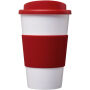 Americano® 350 ml geïsoleerde beker met grip - Wit/Rood Americano® 350 ml geïsoleerde beker met grip - Wit/Rood