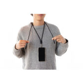 LoopAmp RCS rPET verstelbaar telefoonkoord met 60W kabel, zwart