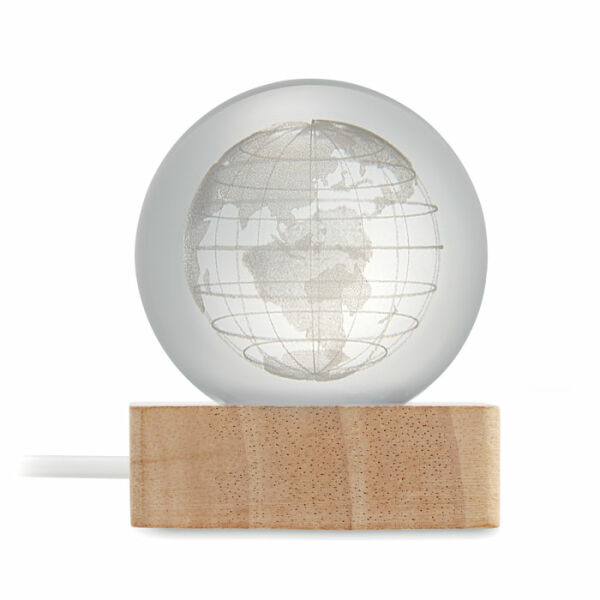 GLOBE LIGHT - LED wereldbol glazen bol - Hout GLOBE LIGHT - LED wereldbol glazen bol - Hout