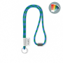 Polyester 2-kleurige koord-lanyard met full color label