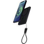 SMART 5000 mAh powerbank van gerecycled plastic met magneetsluiting en lanyard - Zwart
