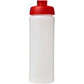Baseline® Plus grip 750 ml sportfles met flipcapdeksel - Transparent/Rood