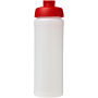 Baseline® Plus grip 750 ml sportfles met flipcapdeksel - Transparant/Rood