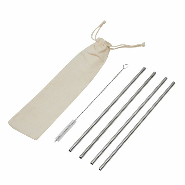 DRINK FRIENDLY - RVS-rietjes-set