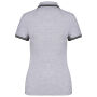 Damespolo met korte mouwen en contrasterende bies Oxford Grey / Black L