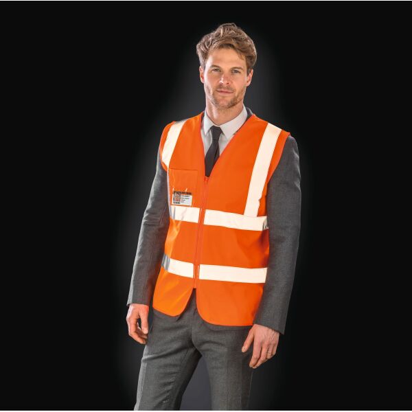 Veiligheidshesje met rits Fluorescent Yellow S/M Veiligheidshesje met rits Fluorescent Yellow S/M