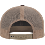 Tweekleurige Retro Truckerpet BROWN / KHAKI One Size