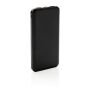 High density 10.000 mAh zakformaat powerbank, zwart