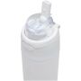 Theron 800 ml RCS enkelwandige gerecyclede roestvrijstalen waterfles, een deksel met dubbele functie en een uitklapbaar rietj - Wit Theron 800 ml RCS enkelwandige gerecyclede roestvrijstalen waterfles, een deksel met dubbele functie en een uitklapbaar rietj - Wit
