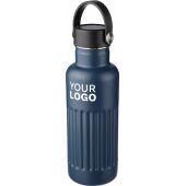 Gerecyclede roestvrijstalen dubbelwandige drinkfles (500 ml) Lior zwart