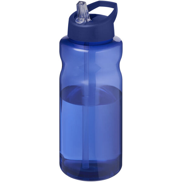 H2O Active® Eco Big Base 1 litre spout lid sport bottle - Blue/Blue