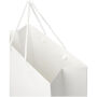 Handgemaakte 170 g/m2 integra papieren tas met plastic handgrepen - XL - Wit