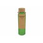 Matglazen gerecycled fles met kurken dop 500ml - Frosted Licht Groen