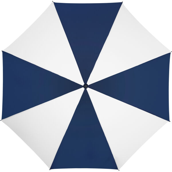 Tweekleurige golfparaplu Truus | Handmatig | Ø125 cm | Kunststof handvat | Blauw-Wit Tweekleurige golfparaplu Truus | Handmatig | Ø125 cm | Kunststof handvat | Blauw-Wit