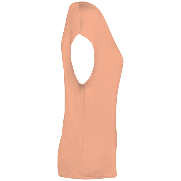 Ecologisch baggy dames T-shirt V-hals Apricot S Ecologisch baggy dames T-shirt V-hals Apricot S