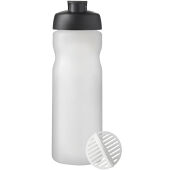 Baseline® Plus 650 ml sportfles met shaker bal - Zwart/Mat helder