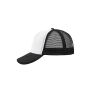 5 Panel Polyester Mesh Cap white/black one size