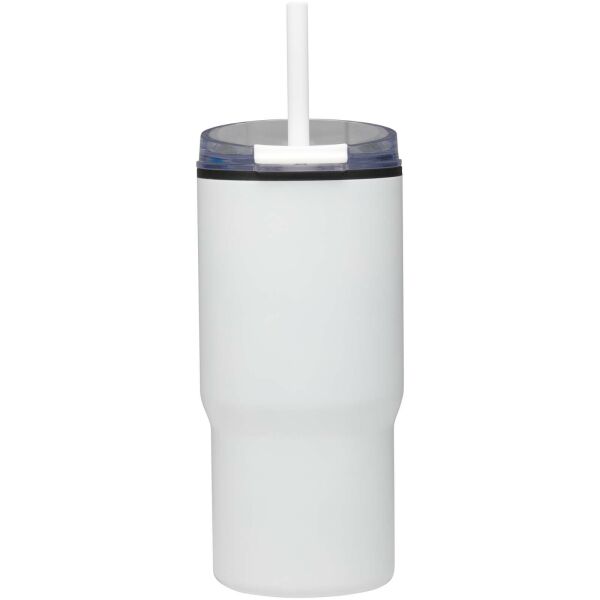 Westin 540 ml RCS gerecyclede dubbelwandige thermosbeker met rietje - Wit Westin 540 ml RCS gerecyclede dubbelwandige thermosbeker met rietje - Wit