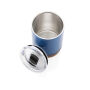 RCS gerecycled roestvrijstalen koffiebeker met kurk, blauw RCS gerecycled roestvrijstalen koffiebeker met kurk, blauw