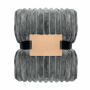 NIEVE - RPET fleece deken met patroon - Steengrijs