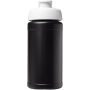 Baseline® Plus 500 ml sportfles met flipcapdeksel - Zwart/Wit Baseline® Plus 500 ml sportfles met flipcapdeksel - Zwart/Wit