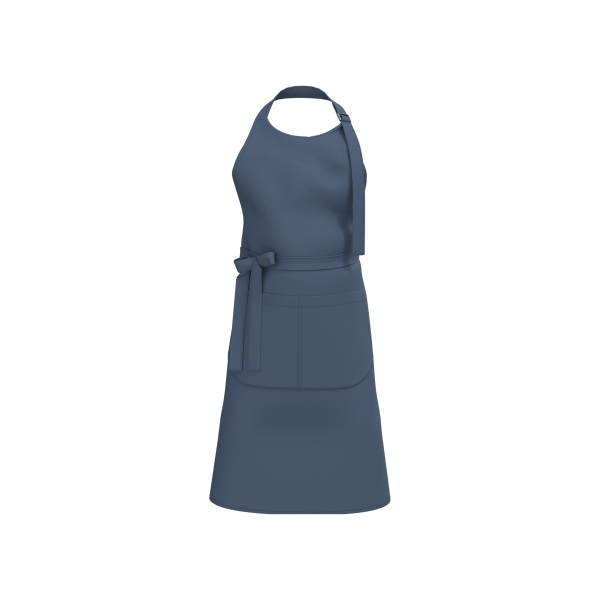 Schort met zak van biologisch katoen Deep Blue One Size Schort met zak van biologisch katoen Deep Blue One Size