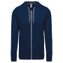 Licht katoenen sweatvest met capuchon Navy XS