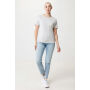 IQONIQ Yala dames lichtgewicht gerecycled katoen t-shirt, light heather grey (L)