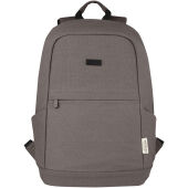 Joey 15,6 inch GRS gerecyclede canvas antidiefstal laptoprugzak 18 l - Grijs