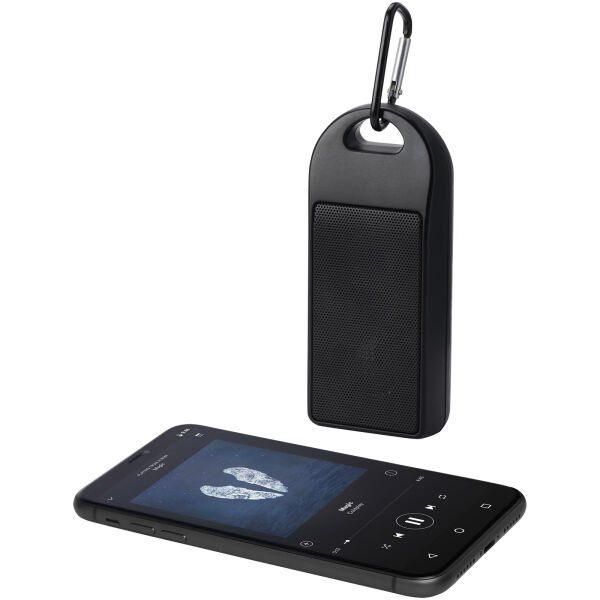 Omni IPX4 Bluetooth® speaker van 3 W van RCS gerecycled plastic - Zwart