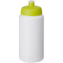Baseline® Plus grip 500 ml sportfles met sportdeksel - Wit/Lime
