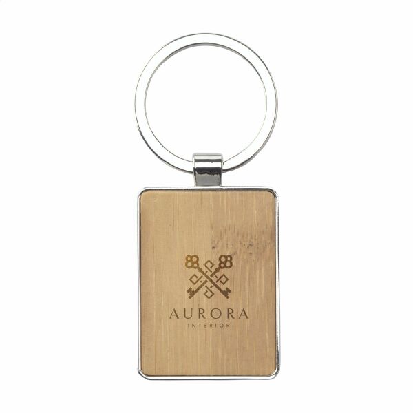 Bamboo Key Rectangle Schlüsselanhänger - bambus Bamboo Key Rectangle Schlüsselanhänger - bambus