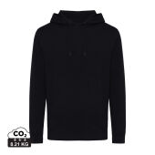 Iqoniq Rila lichtgewicht gerecycled katoen hoodie, zwart (4XL)