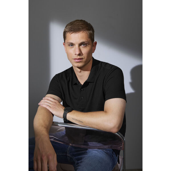 Ease poloshirt | Lyocell - Zwart, XS Ease poloshirt | Lyocell - Zwart, XS