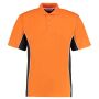 Track Poly/Cotton Piqué Polo Shirt, Orange/Graphite Grey, 3XL, Kustom Kit
