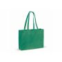 Draagtas gerecycled katoen met bodem 140g/m² 49x14x37cm - Donker Groen
