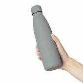 Gerecyclede dubbelwandige drinkfles 500 ml Sunny - grijs