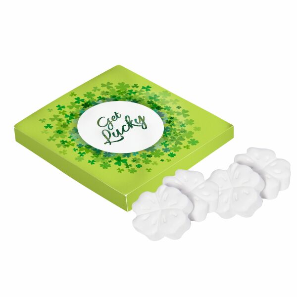 Doosje met 4  klavertjes pepermunt