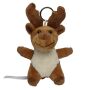 plush moose with keychain - brown