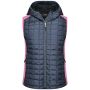 Ladies' Knitted Hybrid Vest pink melange/anthracite melange S