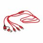 Oplaadkabel Hexa | 6-in-1 - rood