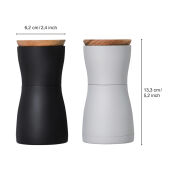 AdHoc Twin zout- en pepermolen set, zwart, wit