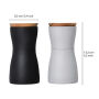 AdHoc Twin zout- en pepermolen set, zwart, wit