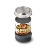 Black+Blum Glas Lunch Bowl 750ml, zilver