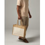 Cotton Pocket Natural Starched Jute Shopper - Natural - One Size