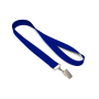 Gerecycled polyester (rPET) zeefdruk-keycord met bulldogclip