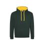 VARSITY HOODIE, FOREST GREEN / GOLD, XXL, JUST HOODS