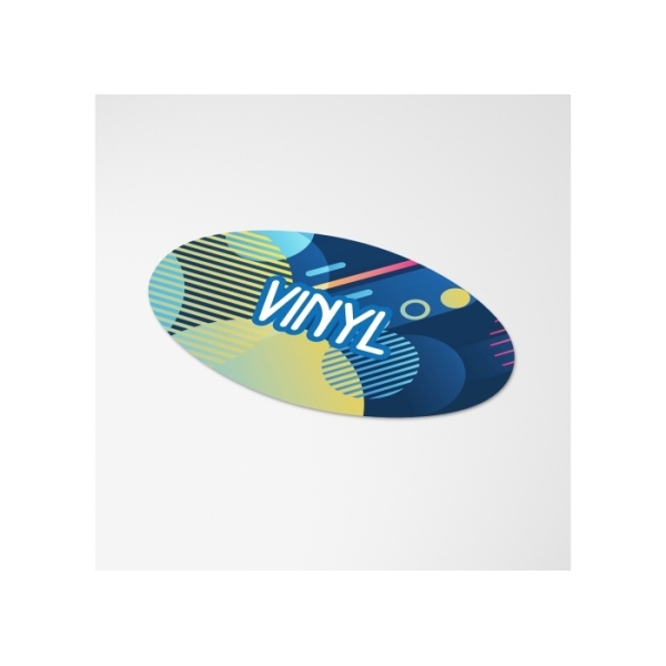 Vinyl Sticker Ovaal 50x25mm - Wit