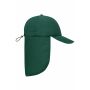 6 Panel Cap with Neck Guard dark green one size