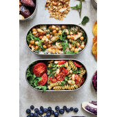 Black+Blum Stainless Steel Dubbele Bento Box, grijs